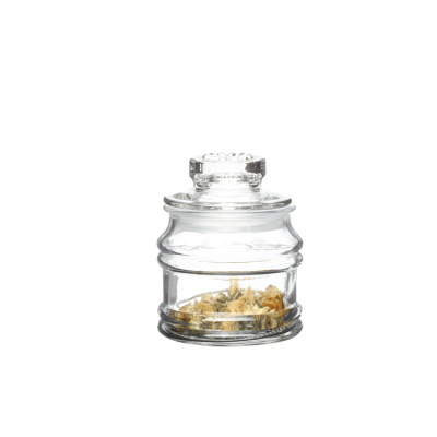 150ml Slub Shape Food Storge Container Jar With Sealing Glass Lid 