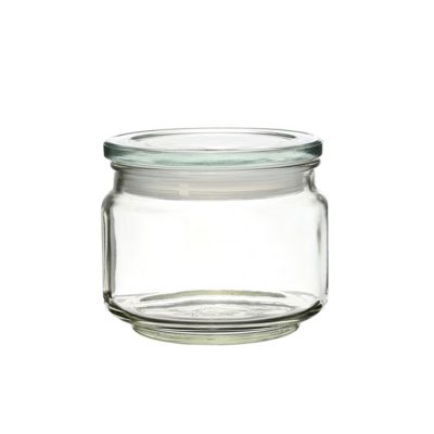 250ml unbreakable glass clear ball storage jars with silica gel mouth 