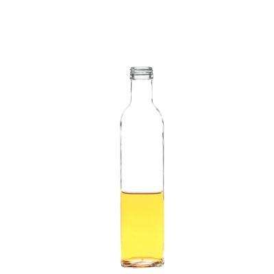 500ML Transparent Square Shape Olive Oil Glass Bottle in Stock Wholesale 