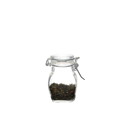 premium quality food goods 100ml glass jar with flip clamp lid 
