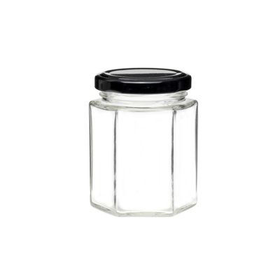 180ml custom hexagonal honey jar glass mason jam jar with metal lid  FOB Reference Price:Get Latest Price