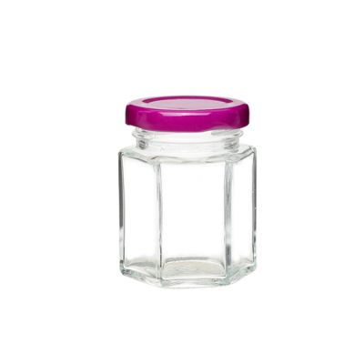 unique 100ml honey glass bottle jars hexagonal honey container 