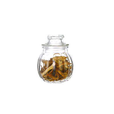 200 ml 7 oz small oval glass storage canister jar with sealed lid 