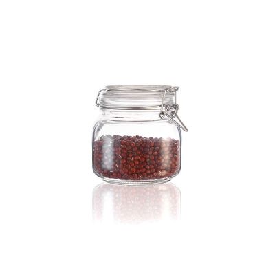 50ml to 1000ml air tight metal clip top universal usage glass kimchi pickle jar 