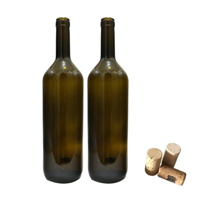 1L recycled red glass wine bottles for sale 