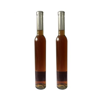 Exquisite luxury portable popular amber 375ml glass wine bottle 