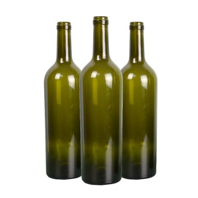 Good quality 750ml red wine bottle standard wine bottle dimensions 