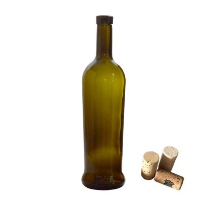 High quality odd shaped 750 ml small wine glass bottle 