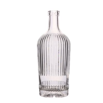 600ml Manufacturer custom decorated special round liquor glass bottle of wine