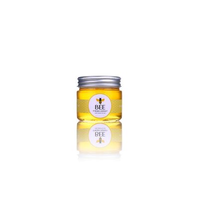 Food jam spice honey storage round glass bottle price with lid 