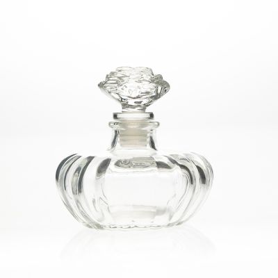 Fancy Design Pumpkin Shaped Perfume Bottles 120 ml Glass Diffuser Bottles with Glass Lids 