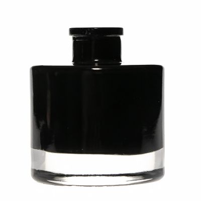 100ml Round Shaped Fragrance Packaging Bottles Black Empty Glass Reed Diffuser Bottle Wholesale 