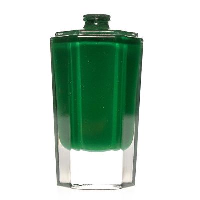 Cosmetic Packaging Fancy Inside Spraying Coloured 55ml Hexagonal Glass Perfume Bottle Wholesale 