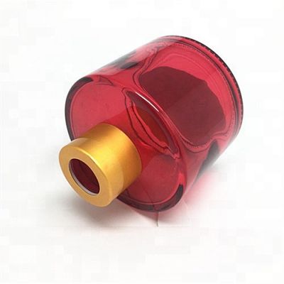 High quality 120ml red round shape diffuser glass bottle 