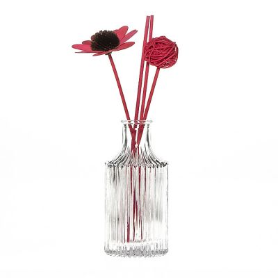 150ml vase shaped room air condition reed diffuser clear decorative glass bottle