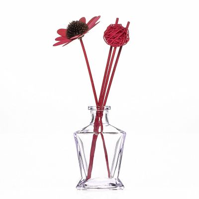 Wholesale 150ml shaped empty scent container set aromatherapy reed diffuser glass bottle