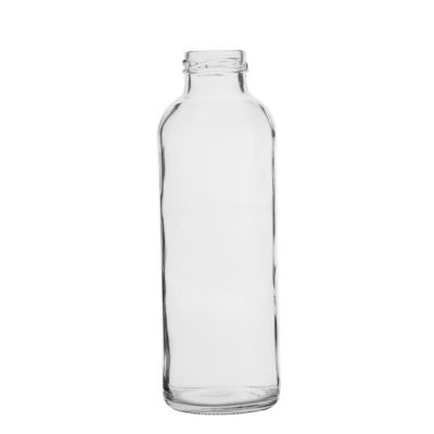 Custom Shape Wholesale Round Clear 16oz Juice Beverage Water Glass Bottle