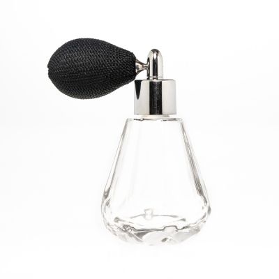 60ml beautiful refillable rectangle custom made glass perfume bottle 