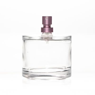 Cylinder Short Round 60ml glass empty perfume spray bottle , 60ml cheap fancy glass perfume bottles 