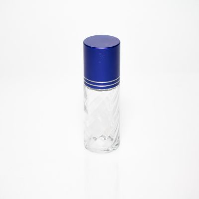 Manufacturer Wholesale 1oz 30ml Round Embossed Crystal Glass Lipstick Bottle / Roll On Perfume Bottle 