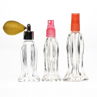 OEM 10ml 15ml 20ml Mini Mermaid Fishtail Shaped Empty Refillable Perfume Glass Spray Bottle Wholesale 