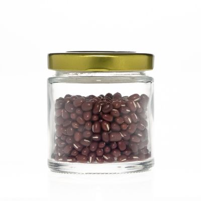 1oz 30ml mini honey glass jar with gold lids