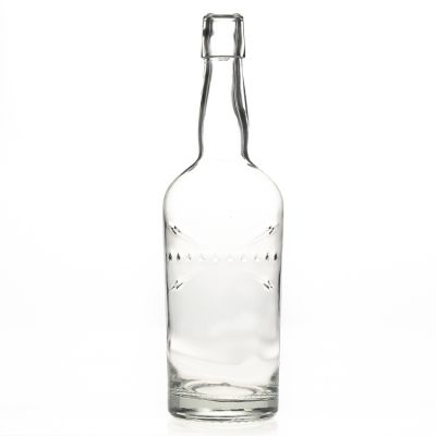 700ml Popular and High Quality Round Shape Clear Glass Wine Bottle