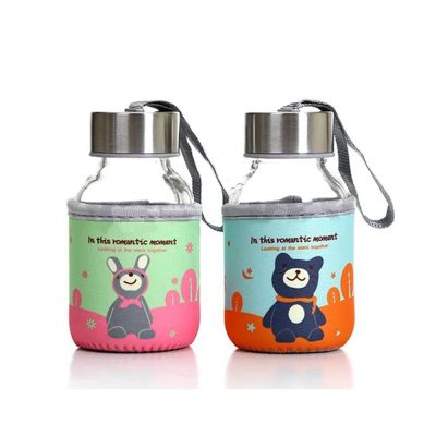 Best quality glass water bottle, drinking bottles for tea with lids and custom logo