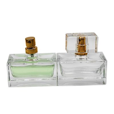 Custom made clear men perfume bottle 40ml square fragrance perfume atomizer