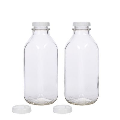 500ml/1000ml Milk Glass Bottle Xuzhou With Lid 