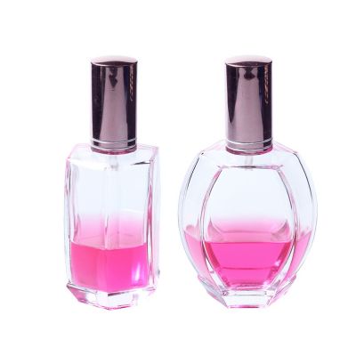 100ml unique shape glass perfume bottle with sprayer cap 