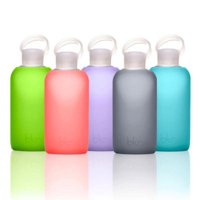 Borosilicate Glass Water Bottle with Silicone sleeve