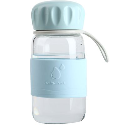 300ml 400ml Simple glass portable water glass bottle