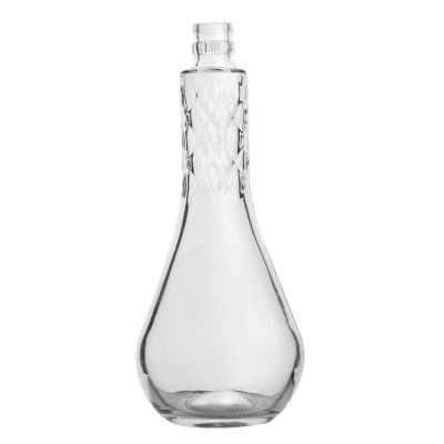 Custom Design Shape 700ml Glass Liquor Spirit Vodka and Whisky Bottles with Cap