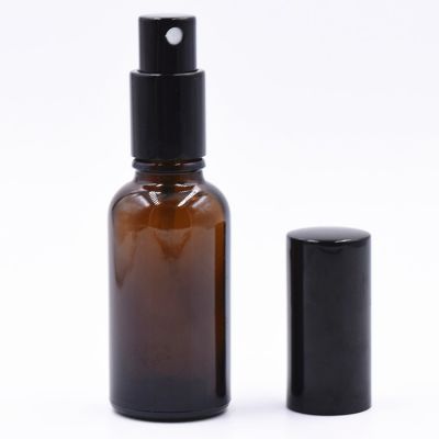 High end 30 ml black frosted essential oil bottle glass essential oil bottle