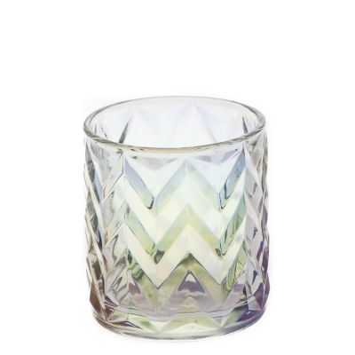 Factory Price Engraving Crystal 210 ml Candle Jars / Glass Cup Candle Holder for Sale