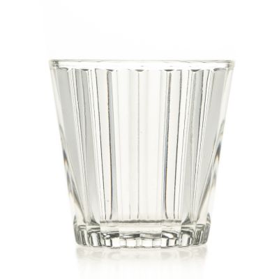 Factory Wholesale Clear Empty 170ml Crystal Round Glass Candle Holder / Glass Cup / Candle Jar for Holiday
