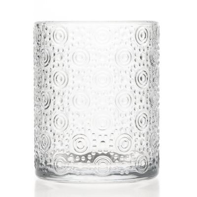 OEM Design Large Capacity Engraving 700ml Round Crystal Glass Candle Jar / Candle Holder for Decorative