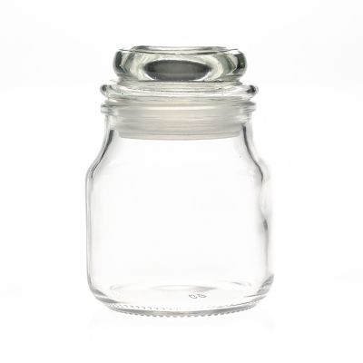120ml 4oz Empty Round Glass Candle jar / Empty Candle Holder with Glass lid