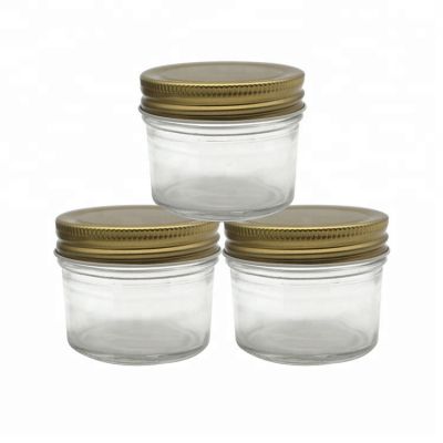 100ml Wide Mouth Clear Glass Candle jar with metal lid