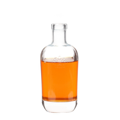 Wholesale 500ml square shape gin vodka wine glass bottle with stopper 