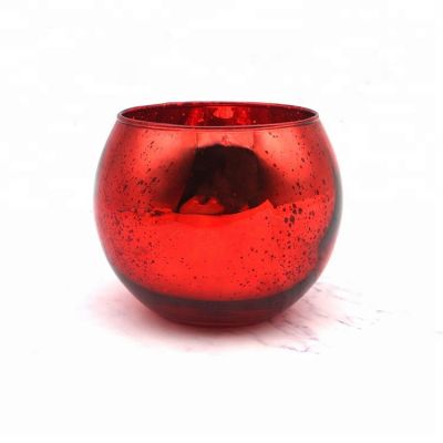 16oz round Mercury Glass Votive Candle Holders for Weddings and Home Decor