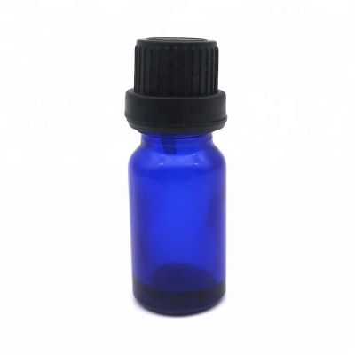 50ml cobalt blue glass essential oil bottle with childproof plastic cap