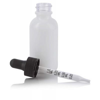 60ml 2 oz Opal White Glass Boston Round Dropper Bottle for essential oils aromatherapy e-liquid food grade bpa free