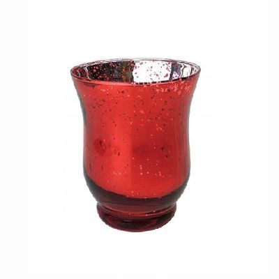 Hot Selling Products Red Mercury Hurricane Glass Votive Candle Holder