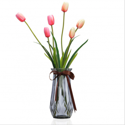 Best Selling Luxury Tall Color Cylinder Glass Decorative Flower Vase
