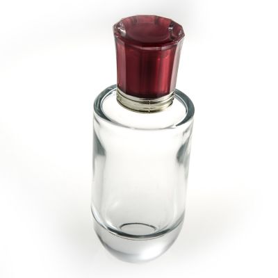 80ml Clear Bottle Men's Perfume Glass Bottle With Mist Spray Cap 