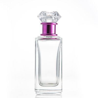 50ml clear square glass perfume bottles with spray caps