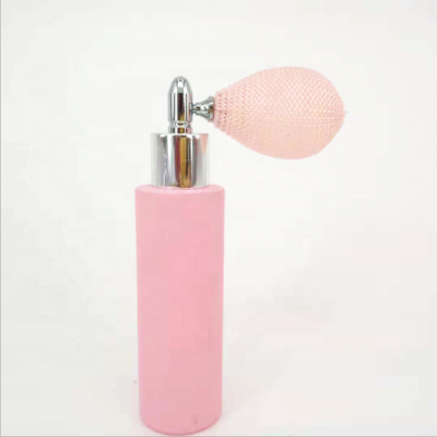 Custom Fashion Fancy Elegant Pink Tall Cylinder Perfume Bottles 50ml Glass