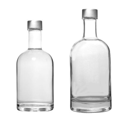 Customize manufacturers empty 375ml 750ml wine bottles vodka glass with screw cap 